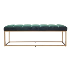 Moes Home Katie Green Fabric Bench