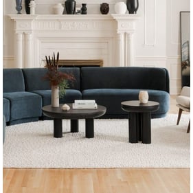 Moes Home Rocca Black 3pc Coffee Table Set