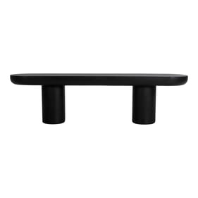 Moes Home Rocca Black Solid Seat Bench