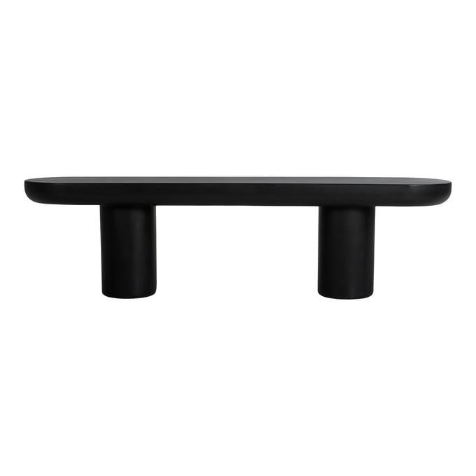 Moes Home Rocca Black Solid Seat Bench MOE-ZT-1037-02-0