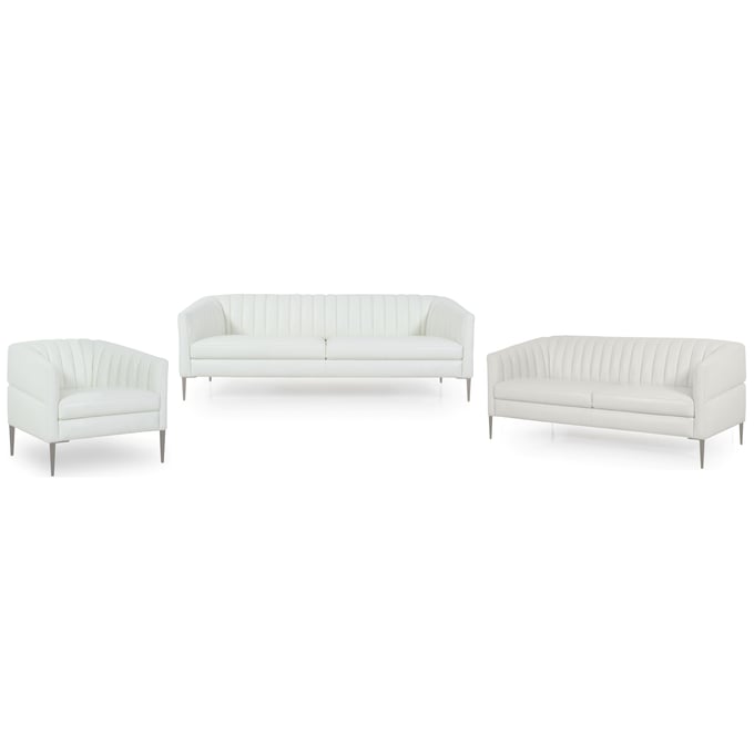 Moroni Pearl Snow White 3pc Living Room Set MOR-44103BS1296-LR-S1