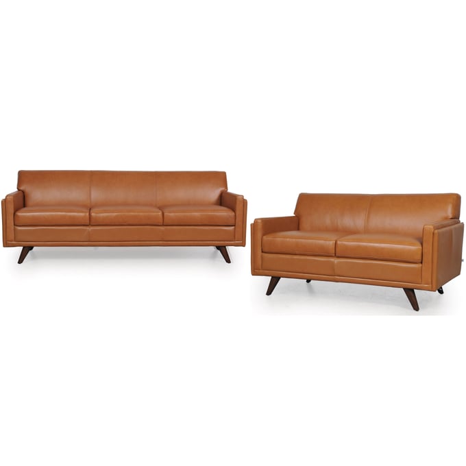 Moroni Milo Tan Leather 2pc Living Room Set MOR-36103BS1961-LR-S2