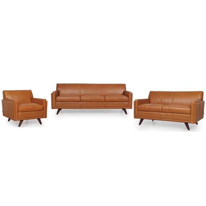 Moroni Milo Tan Leather 3pc Living Room Set MOR-36103BS1961-LR-S1