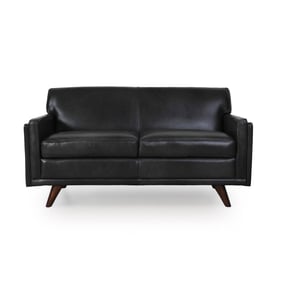 Moroni Milo Charcoal Leather Loveseat