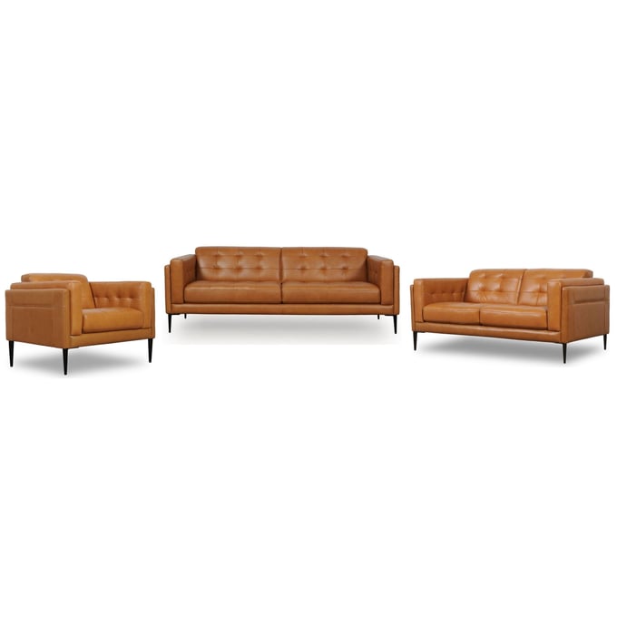 Moroni Murray Tan Leather 3pc Living Room Set MOR-44003BS1961-LR-S1