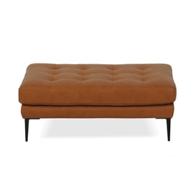 Moroni Murray Tan Leather Bench Ottoman