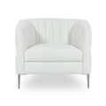 Pearl Full Leather Chair in Snow White