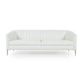 Pearl Full Leather Sofa in Snow White