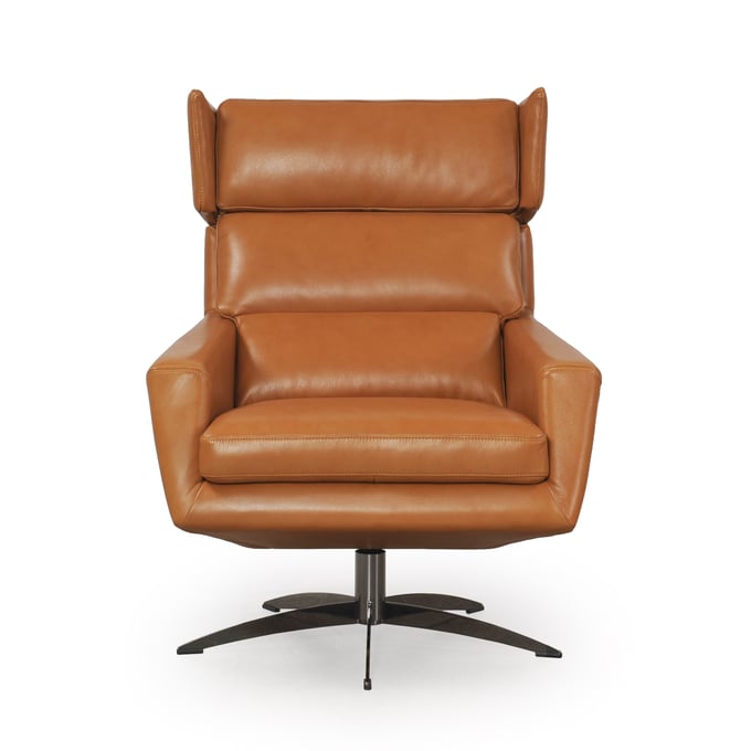 Moroni Hansen Tan Leather Swivel Chair MOR-58606D1857