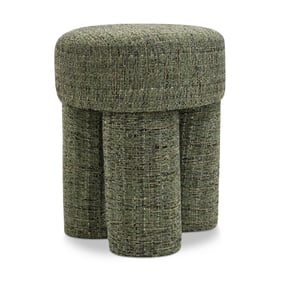 Meridian Furniture Larson Green Fabric Stool Ottoman