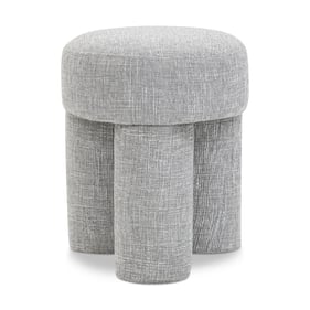 Meridian Furniture Larson Grey Fabric Stool Ottoman