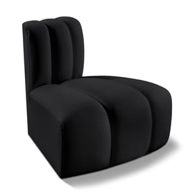 Meridian Furniture Arc Black Vegan Leather Reverse Corner