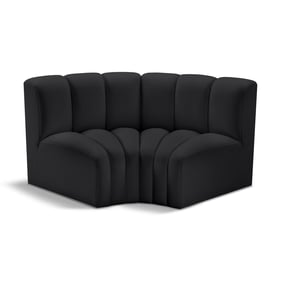 Meridian Furniture Arc Black Vegan Leather Modular Sofa