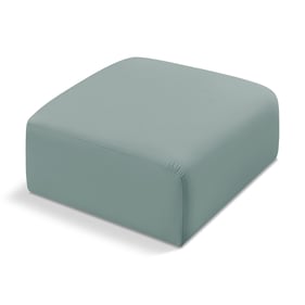 Meridian Furniture Arc Mint Green Vegan Leather Ottoman