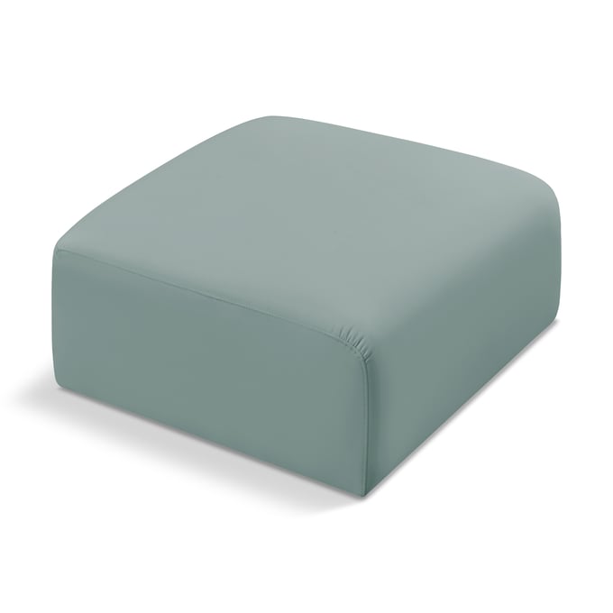 Meridian Furniture Arc Mint Green Vegan Leather Ottoman MRD-101MINT-OTT