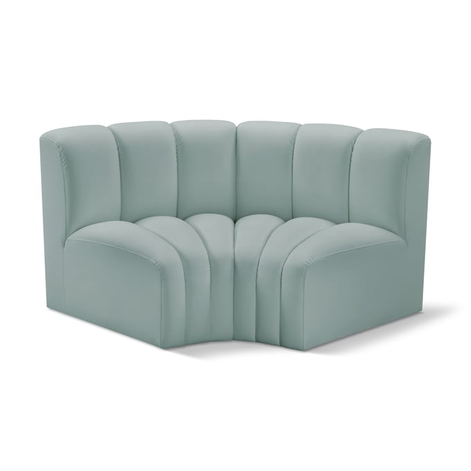 Meridian Furniture Arc Mint Green Vegan Leather Modular Sofa MRD-101MINT-S2B