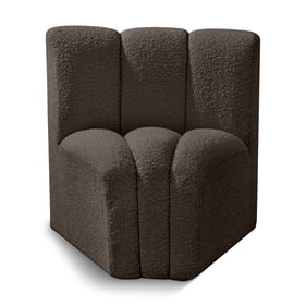 Meridian Furniture Arc Brown Fabric Curved Corner