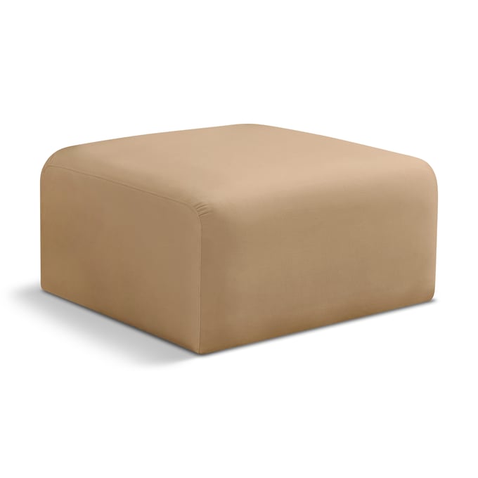 Meridian Furniture Arc Camel Velvet Ottoman MRD-103CAMEL-OTT