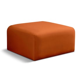 Meridian Furniture Arc Cognac Velvet Ottoman