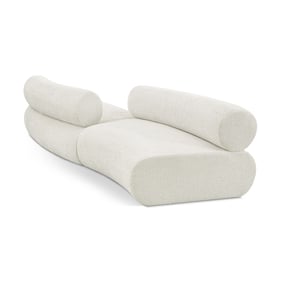 Meridian Furniture Bale Cream Chenille 2pc Sofa Sectional