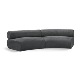 Meridian Furniture Bale Grey Chenille 2pc Modular Sofa