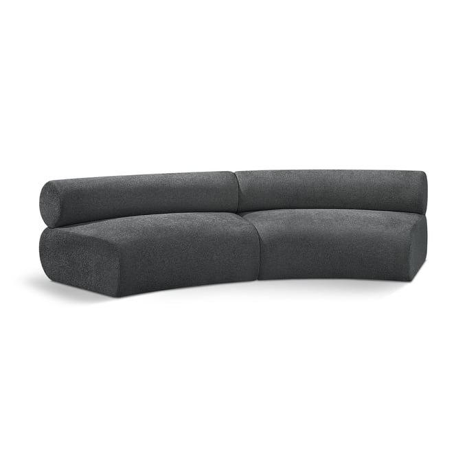 Meridian Furniture Bale Grey Chenille 2pc Modular Sofa MRD-114GREY-S2A