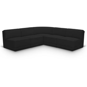 Meridian Furniture Ollie Black Boucle 5pc Modular Armless Sectional