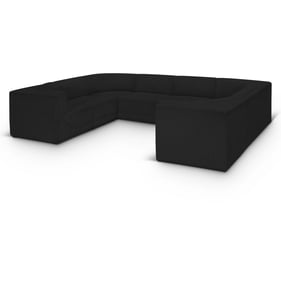 Meridian Furniture Ollie Black 8pc Modular Arm Sectional