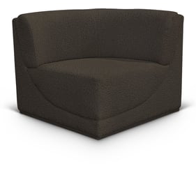 Meridian Furniture Ollie Brown Boucle Fabric Corner Chair