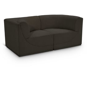 Meridian Furniture Ollie Brown 2pc Modular Arm Sofa