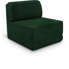 Meridian Furniture Ollie Green Boucle Fabric Armless Chair