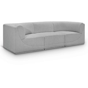 Meridian Furniture Ollie Grey 3pc Modular Arm Sofa