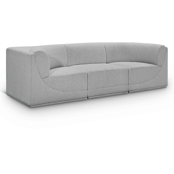 Meridian Furniture Ollie Grey 3pc Modular Arm Sofa MRD-118GREY-S98