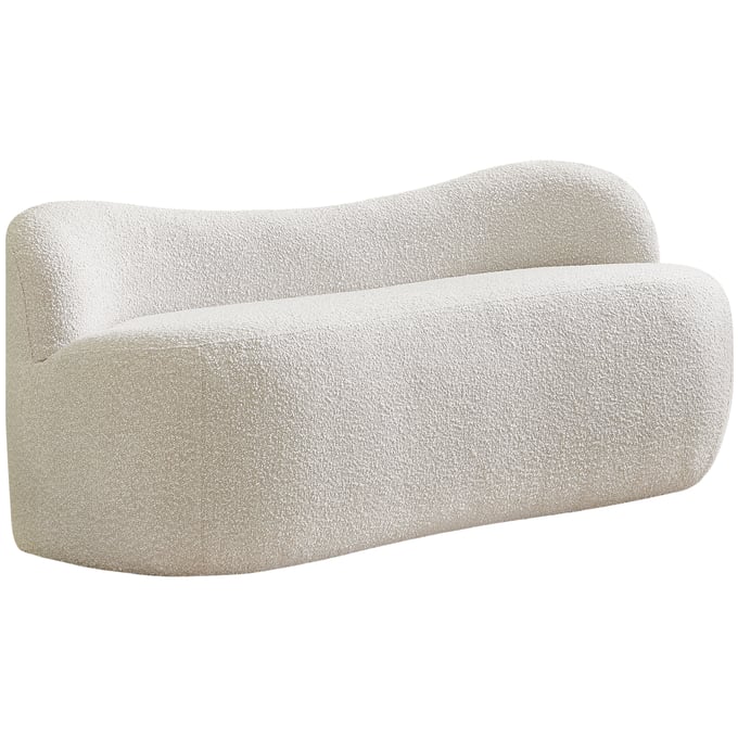 Meridian Furniture Flair Cream Boucle Fabric Bench MRD-119CREAM