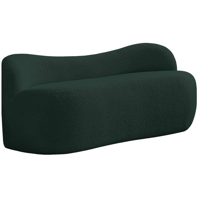 Meridian Furniture Flair Green Boucle Fabric Bench MRD-119GREEN