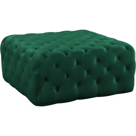 Meridian Furniture Ariel Green Velvet Ottoman