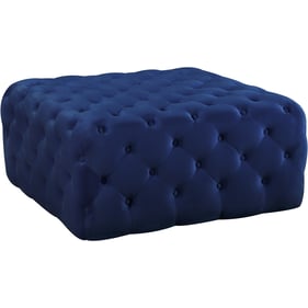 Design Edge Kurrajong  Navy Velvet Ottoman