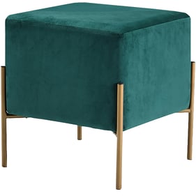 Meridian Furniture Isla Green Velvet Ottoman