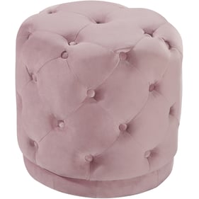 Meridian Furniture Harper Pink Velvet Ottoman Stool