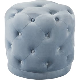 Design Edge Stanwell Park  Sky Blue Velvet Ottoman