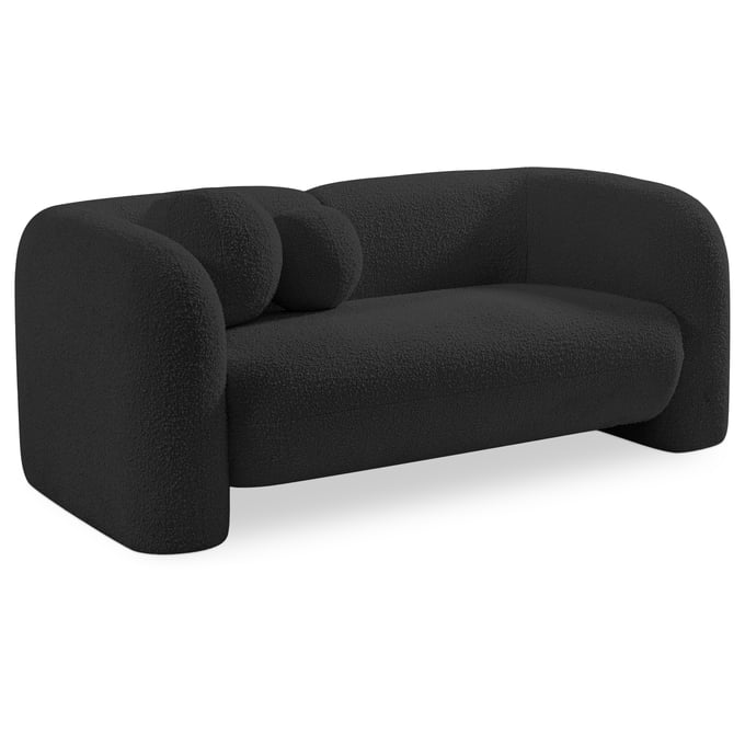 Meridian Furniture Emory Black Boucle Fabric Loveseat MRD-139BLACK-L