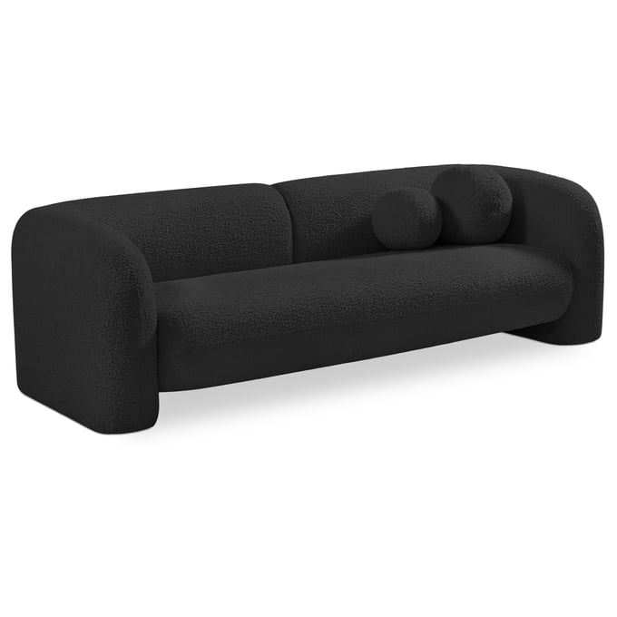 Meridian Furniture Emory Black Boucle Fabric Sofa MRD-139BLACK-S