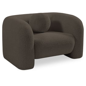 Meridian Furniture Emory Brown Boucle Fabric Chair