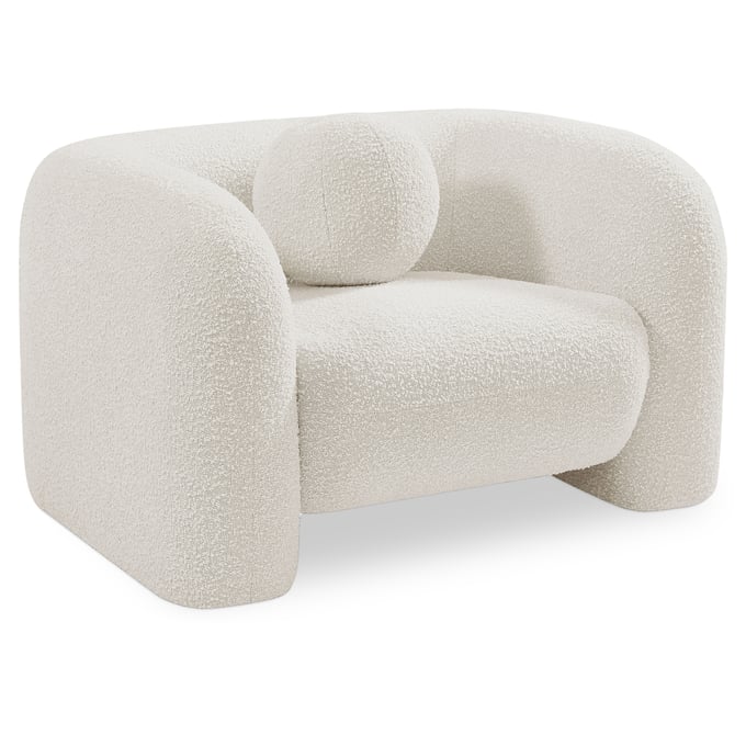 Meridian Furniture Emory Cream Boucle Fabric Chair MRD-139CREAM-C