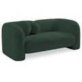 Emory Green Boucle Fabric Loveseat