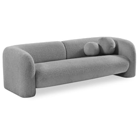 Meridian Furniture Emory Grey Boucle Fabric Sofa