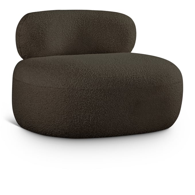 Meridian Furniture Venti Brown Boucle Fabric Chair MRD-140BROWN-C