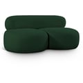 Venti Green Boucle Fabric Loveseat