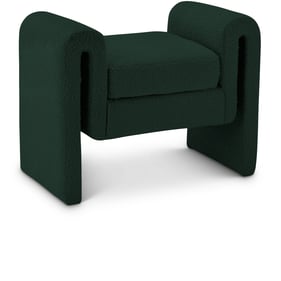 Meridian Furniture Stylus Green Boucle Fabric Bench