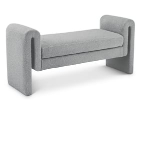 Meridian Furniture Stylus Grey Fabric Bench